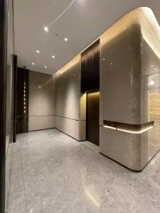 Hotel elevator lobby
