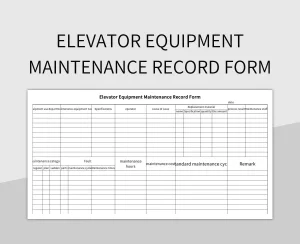 elevator Maintain Shutdown Logs and Records