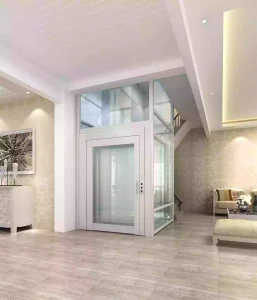 A hydraulic elevator suitable for low-rise homes.
