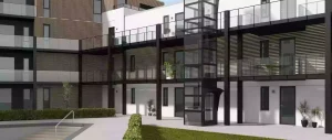 Outdoor lift for apartments