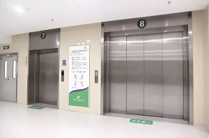 Extra-wide hospital elevator