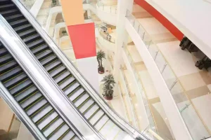 Escalators installed in shopping malls