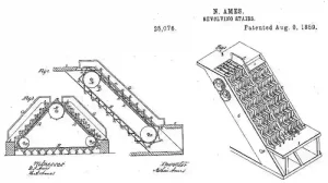 Nathan Ames spiral staircase design drawings