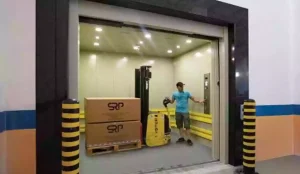 Classic cargo elevator real scene photo
