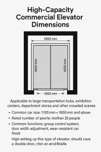 High-Capacity Commercial Elevator Dimensions