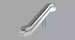 The picture shows the outdoor escalator model
