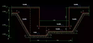 The picture shows the schematic diagram of the elevator pit structure