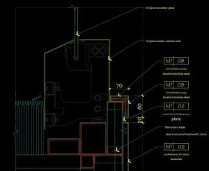 Example of escalator closing node drawing