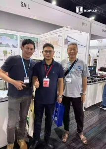 Group photo of customers at BDFUJI2025 Malaysia Elevator Exhibition