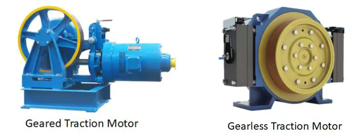 Comparison of toothless and toothed traction machine structures